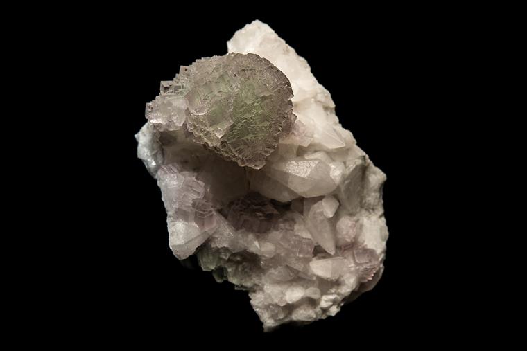 FLUORITE on CALCITE